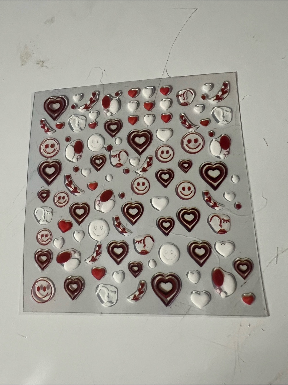 3D embossed gel nail art stickers